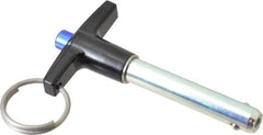Gibraltar - 3/8" Diam, 1-3/4" Usable Length, T Handle, Quick Release Pin - Grade 4130 Steel, Zinc-Plated Finish - Apex Tool & Supply