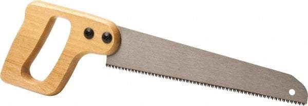 Stanley - 10" High Carbon Steel Blade Utility Saw - Hardwood Handle, Wood D Style, 15-1/2" OAL - Apex Tool & Supply