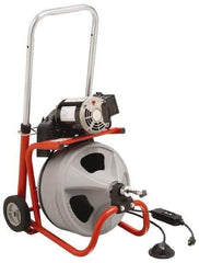 Ridgid - Electric Battery Drain Cleaning Machine - For 3" to 4" Pipe, 75' Cable - Apex Tool & Supply