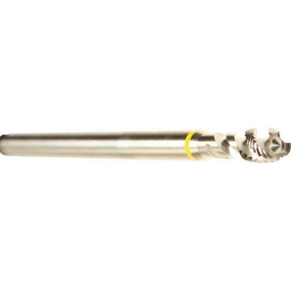 Emuge - M8x1.25 3 Flute Bright Finish Cobalt Spiral Flute Extension Tap - Modified Bottoming Chamfer, 90mm OAL, 6H Class of Fit, Series Enorm - Apex Tool & Supply