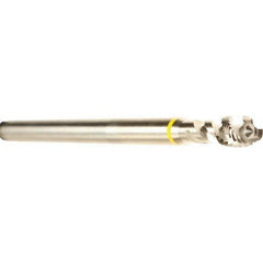 Emuge - M8x1.25 3 Flute Bright Finish Cobalt Spiral Flute Extension Tap - Modified Bottoming Chamfer, 90mm OAL, 6H Class of Fit, Series Enorm - Apex Tool & Supply