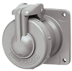 Hubbell Killark - 1 Phase, 250 VDC, 600 VAC, 30 Amp, 3/4 Inch Hub, 4 Pin Configuration, Self Grounding Pin and Sleeve Receptacle - 4 Poles, Yellow - Apex Tool & Supply