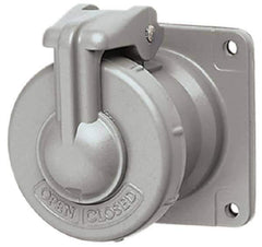 Hubbell Killark - 1 Phase, 250 VDC, 600 VAC, 60 Amp, 1-1/4 Inch Hub, 3 Pin Configuration, Self Grounding Pin and Sleeve Receptacle - 3 Poles, Yellow - Apex Tool & Supply