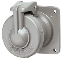 Hubbell Killark - 1 Phase, 250 VDC, 600 VAC, 60 Amp, 1-1/4 Inch Hub, 4 Pin Configuration, Self Grounding Pin and Sleeve Receptacle - 4 Poles, Yellow - Apex Tool & Supply