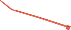 Made in USA - 4-1/8" Long Red Nylon Standard Cable Tie - 18 Lb Tensile Strength, 1.07mm Thick, 22.23mm Max Bundle Diam - Apex Tool & Supply