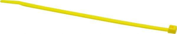 Made in USA - 5.84" Long Yellow Nylon Standard Cable Tie - 40 Lb Tensile Strength, 1.24mm Thick, 1-1/2" Max Bundle Diam - Apex Tool & Supply