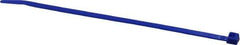 Made in USA - 5.84" Long Blue Nylon Standard Cable Tie - 40 Lb Tensile Strength, 1.24mm Thick, 36.42mm Max Bundle Diam - Apex Tool & Supply