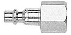 CEJN - 1/8 Female NPT ARO Pneumatic Hose High Flow Connector - Steel Zinc-Plated, 1/4" Body Diam - Apex Tool & Supply