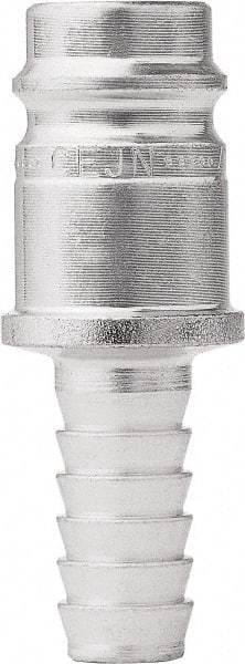 CEJN - Hose Barb European High Flow Pneumatic Hose High Flow Connector - Steel Zinc-Plated, 3/8" Body Diam, 1/4" Hose ID - Apex Tool & Supply