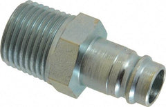 CEJN - 1/2 Male NPT European High Flow Pneumatic Hose High Flow Connector - Steel Zinc-Plated, 3/8" Body Diam - Apex Tool & Supply