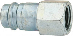 CEJN - 1/4 Female NPT European High Flow Pneumatic Hose High Flow Connector - Steel Zinc-Plated, 3/8" Body Diam - Apex Tool & Supply