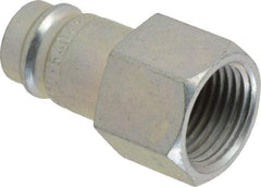 CEJN - 3/8 Female NPT European High Flow Pneumatic Hose High Flow Connector - Steel Zinc-Plated, 3/8" Body Diam - Apex Tool & Supply