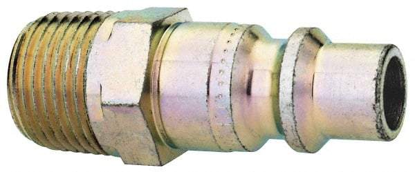 CEJN - 3/8 Male NPT Industrial Pneumatic Hose High Flow Connector - Steel Zinc-Plated, 3/8" Body Diam - Apex Tool & Supply