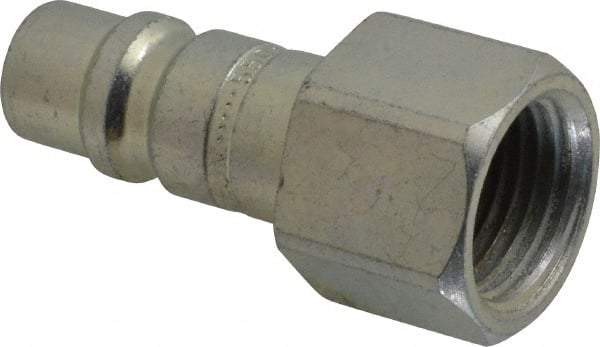 CEJN - 1/2 Female NPT Industrial Pneumatic Hose High Flow Connector - Steel Zinc-Plated, 1/2" Body Diam - Apex Tool & Supply