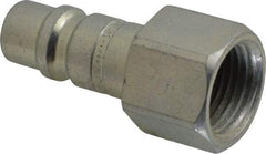 CEJN - 1/2 Female NPT Industrial Pneumatic Hose High Flow Connector - Steel Zinc-Plated, 1/2" Body Diam - Apex Tool & Supply