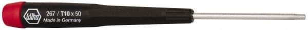 Wiha - T10 Torx Driver - 1-9/16" Blade Length, 5-3/4" OAL, Tapered Handle - Apex Tool & Supply