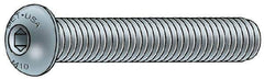Metric Blue - M8x1.25 Metric Coarse Hex Socket Drive, Button Screw - Grade 12.9 Alloy Steel, Metric Blue Finish, Fully Threaded, 40mm Length Under Head - Apex Tool & Supply