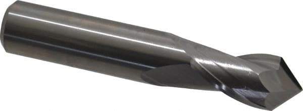 Melin Tool - 5/8" Diam, 1-1/4" LOC, 2 Flute, 90° Point Angle, Solid Carbide Drill Mill - Uncoated, 3-1/2" OAL, 5/8" Shank Diam - Apex Tool & Supply