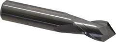 Melin Tool - 5/8" Diam, 1-1/4" LOC, 2 Flute, 90° Point Angle, Solid Carbide Drill Mill - Uncoated, 3-1/2" OAL, 5/8" Shank Diam - Apex Tool & Supply
