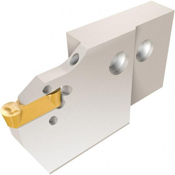 Iscar - 124mm OAL, Right Hand Indexable Grooving Cutoff Toolholder - 25mm Shank Height x 25mm Shank Width, DGN/GRIP/HFPR 5004 Insert Style, HAP Toolholder Style, Series Heliface - Apex Tool & Supply