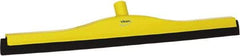 Vikan - 24" Foam Rubber Blade Bench Squeegee - Double Edge, Yellow, Plastic Holder - Apex Tool & Supply