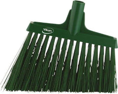 Vikan - 9-1/2" Wide, Green Synthetic Bristles, Angled Broom - Apex Tool & Supply