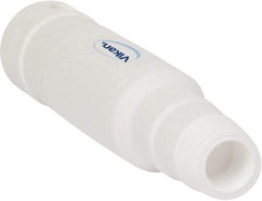 Vikan - 6-1/2 x 1-5/32" Polypropylene Squeegee Handle - European Threaded Connection, White - Apex Tool & Supply