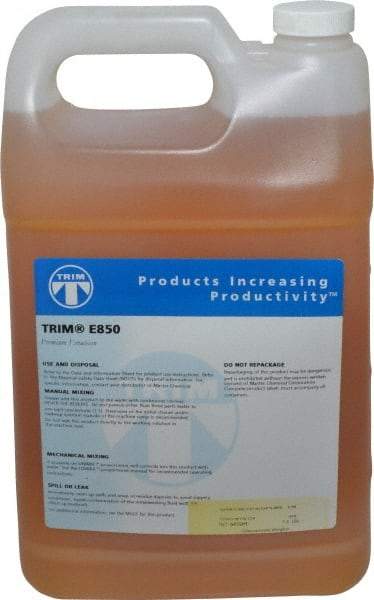 Master Fluid Solutions - Trim E850, 1 Gal Bottle Cutting & Grinding Fluid - Water Soluble, For Cutting, Grinding - Apex Tool & Supply