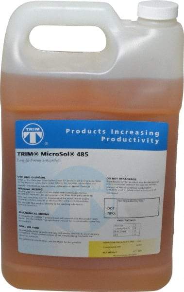 Master Fluid Solutions - Trim MicroSol 485, 1 Gal Bottle Cutting & Grinding Fluid - Semisynthetic, For Machining - Apex Tool & Supply
