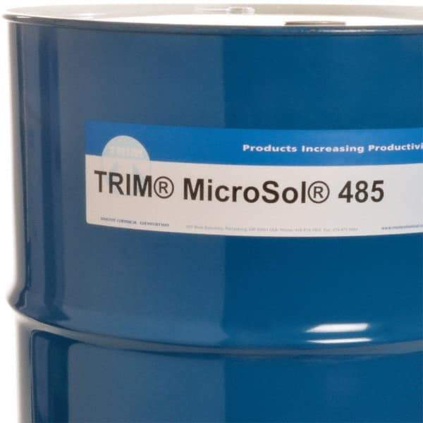 Master Fluid Solutions - Trim MicroSol 485, 54 Gal Drum Cutting & Grinding Fluid - Semisynthetic, For Machining - Apex Tool & Supply