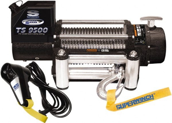 Superwinch - 9,500 Lb Capacity, 95' Cable Length, Automotive Heavy-Duty Recovery Winch - Apex Tool & Supply