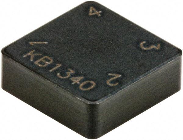 Kennametal - SNM324 S0820 Grade KB1340 PCBN Turning Insert - Uncoated, 90° Square, 3/8" Inscr Circle, 1/8" Thick, 1/16" Corner Radius - Apex Tool & Supply