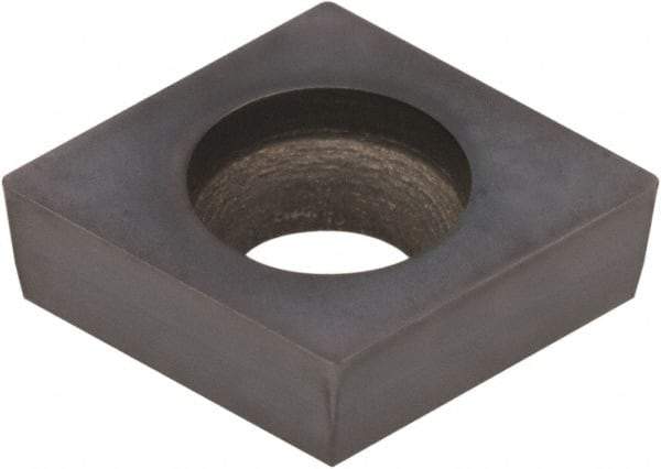 Kennametal - CCGW32.51 MT Grade KB5630 PCBN Turning Insert - AlTiN Finish, 80° Diamond, 3/8" Inscr Circle, 5/32" Thick, 1/64" Corner Radius - Apex Tool & Supply