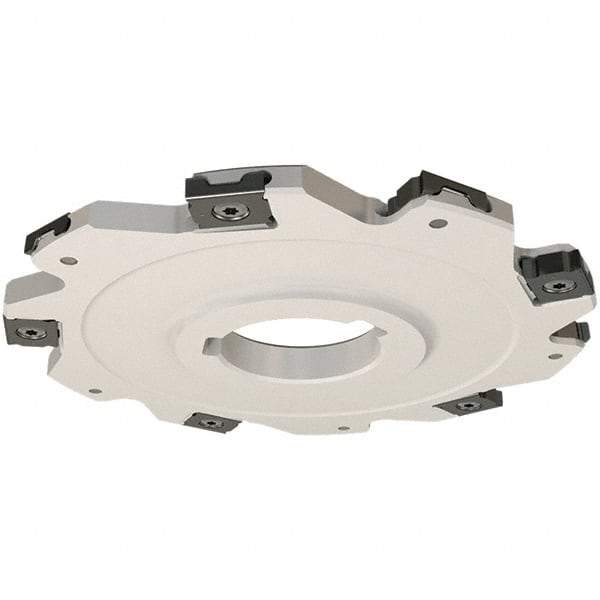 Iscar - Arbor Hole Connection, 0.118" Cutting Width, 36.5mm Depth of Cut, 125mm Cutter Diam, 32mm Hole Diam, 16 Tooth Indexable Slotting Cutter - SDN Toolholder, LNET Insert, Right Hand Cutting Direction - Apex Tool & Supply