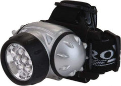 PRO-SAFE - White LED Bulb, 38 Lumens, Hands-free Flashlight - Gray Plastic Body, 3 AAA Alkaline Batteries Not Included - Apex Tool & Supply