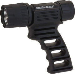 PRO-SAFE - White LED Bulb, 120 Lumens, Industrial/Tactical Flashlight - Black Plastic Body, 3 AAA Alkaline Batteries Not Included - Apex Tool & Supply