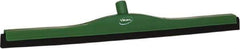Vikan - 28" Foam Rubber Blade Bench Squeegee - Double Edge, Green, Plastic Holder - Apex Tool & Supply