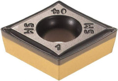 Iscar - CCMT431 SM Grade IC8250 Carbide Turning Insert - TiCN/Al2O3/TiN Finish, 80° Diamond, 1/2" Inscr Circle, 3/16" Thick, 1/64" Corner Radius - Apex Tool & Supply