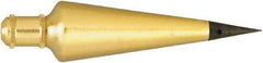 Johnson Level & Tool - 4-3/8 Inch Long, 1-1/8 Inch Diameter Brass Plumb Bob - 8 Ounce, Has Replacable Tip - Apex Tool & Supply