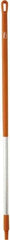 Vikan - 51 x 1-1/4" Aluminum Squeegee Handle - European Threaded Connection, Orange - Apex Tool & Supply