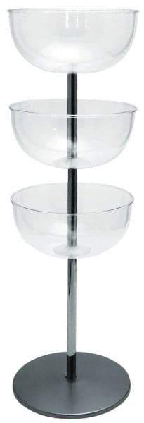Tensator - 40" High Barrier Free-Standing Pole - Polycarbonate, Polished Chrome Finish, Gray - Apex Tool & Supply