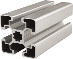 80/20 Inc. - 4 Meters Long x 45 mm Wide x 45 mm Deep, T-Slotted Aluminum Extrusion - Clear Anodized Finish - Apex Tool & Supply