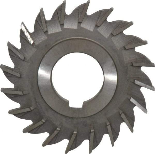 Made in USA - 3" Diam x 1/4" Width of Cut, 20 Teeth, Cobalt Side Milling Cutter - Straight Teeth, Uncoated - Apex Tool & Supply