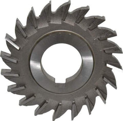 Made in USA - 3" Diam x 3/8" Width of Cut, 20 Teeth, Cobalt Side Milling Cutter - Straight Teeth, Uncoated - Apex Tool & Supply