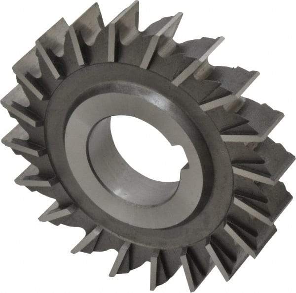 Made in USA - 3" Diam x 1/2" Width of Cut, 20 Teeth, Cobalt Side Milling Cutter - Straight Teeth, Uncoated - Apex Tool & Supply