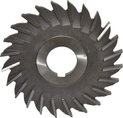 Made in USA - 4" Diam x 1/4" Width of Cut, 24 Teeth, Cobalt Side Milling Cutter - Straight Teeth, Uncoated - Apex Tool & Supply