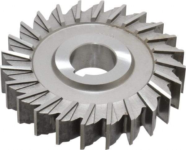 Made in USA - 4" Diam x 3/4" Width of Cut, 24 Teeth, Cobalt Side Milling Cutter - Straight Teeth, Uncoated - Apex Tool & Supply