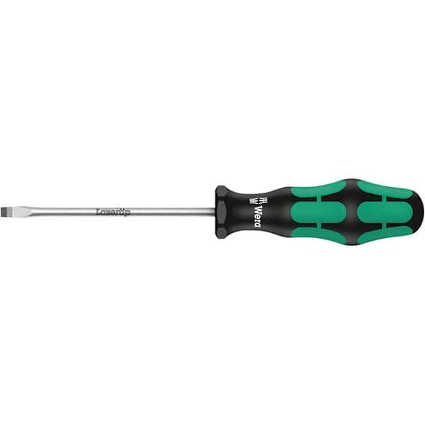 Wera - 6.5mm Blade Width, Slotted Screwdriver - 200mm Blade Length, Round Shank, Ergonomic Handle - Apex Tool & Supply