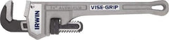 Irwin - 14" Aluminum Straight Pipe Wrench - 2" Pipe Capacity - Apex Tool & Supply
