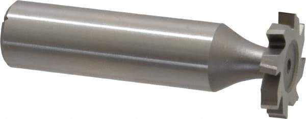 Made in USA - 3/4" Diam x 1/8" Face Width, High Speed Steel, 8 Teeth, Shank Connection Woodruff Keyseat Cutter - Uncoated, 2-1/8" OAL x 1/2" Shank, Staggered Teeth, ANSI 406, Old Standard 7 - Apex Tool & Supply